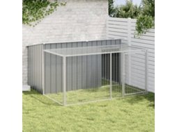 Vidaxl Casota Com Corredor Antracite 197x194x110 Cm Aço Galvanizado
