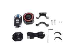 Alarma antirrobo inalámbrica, bicicleta y moto, control remoto, vibración, luz | S/MARCA