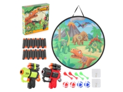 Mali alvo de Dardos para Crianças 3 em 1 Dinossauro Cartun Seguro Brinquedo de Tiro para Meninos e Meninas