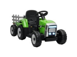 Trator Elétrico Com Trailer, Para 3-6 Anos, Mp3, Luzes, Controle Remoto