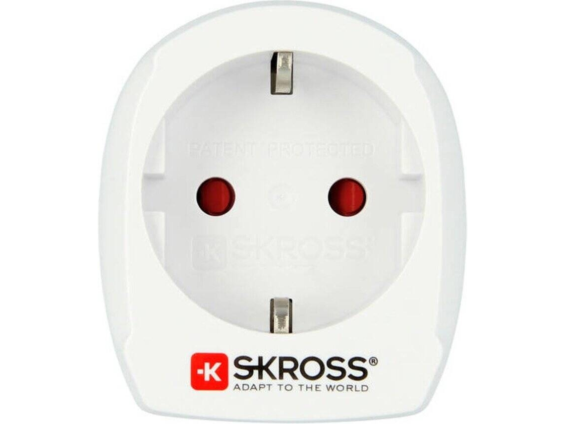 Adaptador de Viagem SKROSS Europa-América Branco (3750 W)