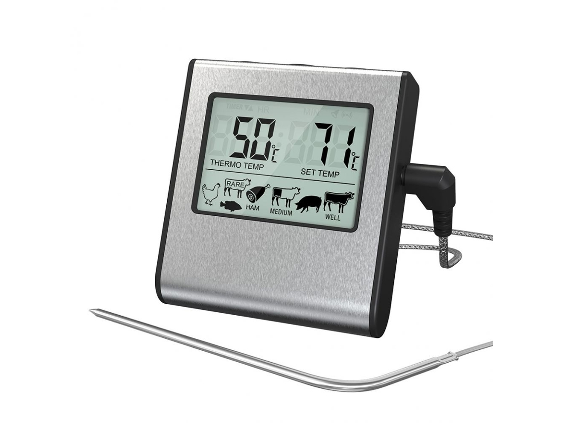 Termómetro Digital Alimentar Lurelia Para Fritura Com Sonda Dobrável, Magnético, 0 A 300 °c