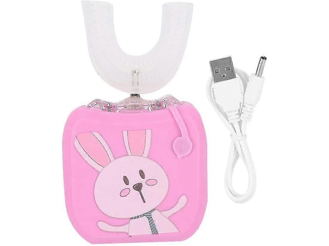 Escova de Dentes Elétrica Infantil, Sônica Infantil em Formato U para Remoção Placa Ba Cteriana Presente GOKOCO