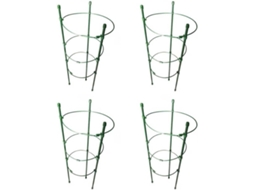 Kit de 4 Treliças de Ferro com Pontas Afiadas, 45 Cm de Altura, na Cor Verde, para Plantas Trepadeiras. Impede Que CHABERLU