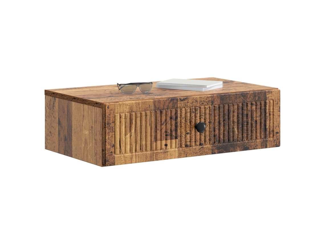 Mesa lateral de parede MAISON EXCLUSIVE madeira antiga 59x34,5x17 cm