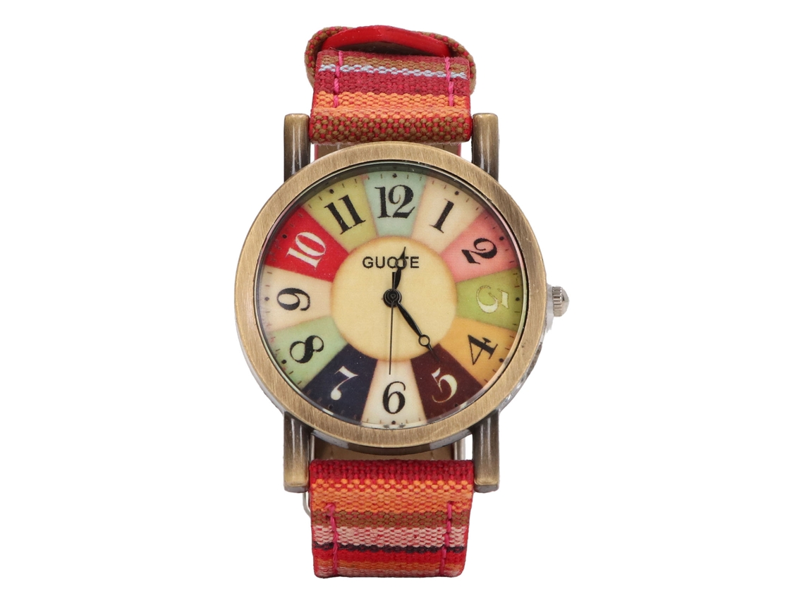 Mali relógio Hippie Feminino Estilo Boêmio Multicolor Pulseira Couro Pu Presente Aniversário