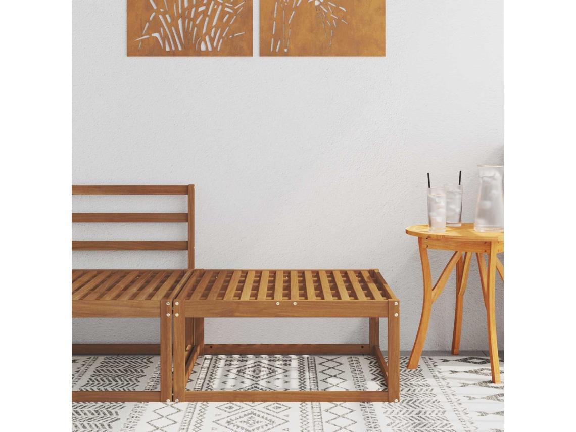 Vidaxl Pufe Para Exterior Natural 79 X 79 X 37 Cm