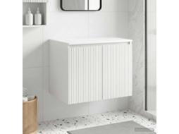 Vidaxl Gabinete De Banheiro Suspenso Branco 62,5 X 44,5 X 50 Cm