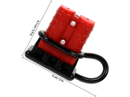 Suporte De Bateria Vermelho Com 4 Conectores Rápidos Para Pc E Borracha.