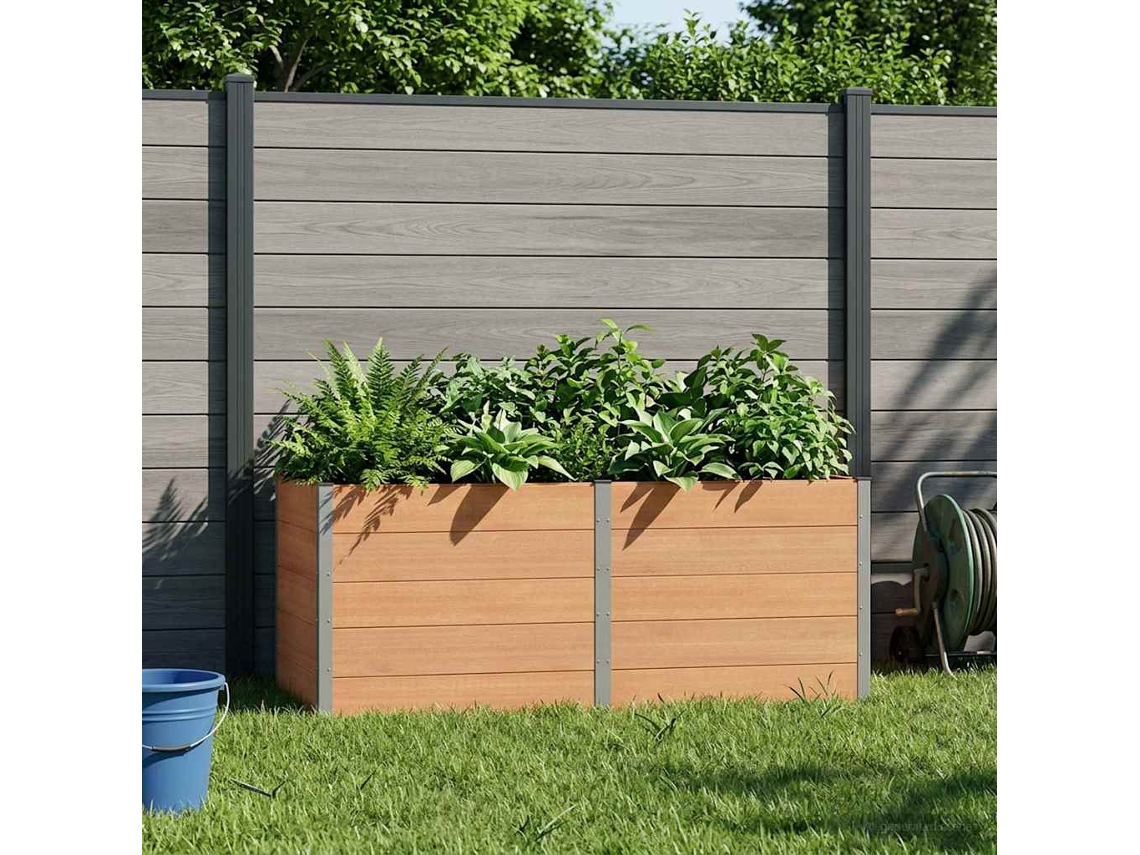 Vidaxl Canteiro De Jardim Elevado Castanho 250 X 100 X 91 Cm