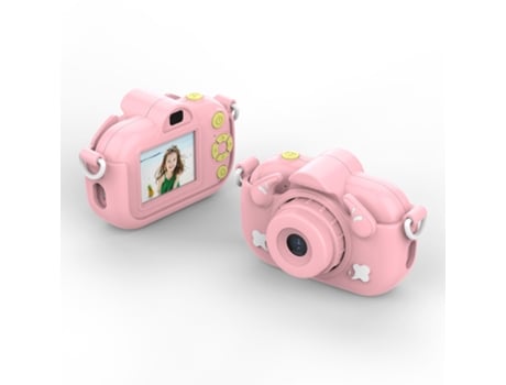 Câmera Fotográfica TRUMTW Cartoon Rosa Sem Cartão de Memória