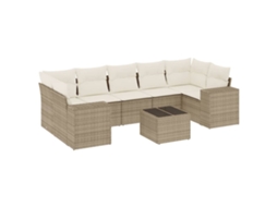 Garden Sofa Set, Garden Sofa Sets Vidaxl Bege Rattan / Vime (n/a)