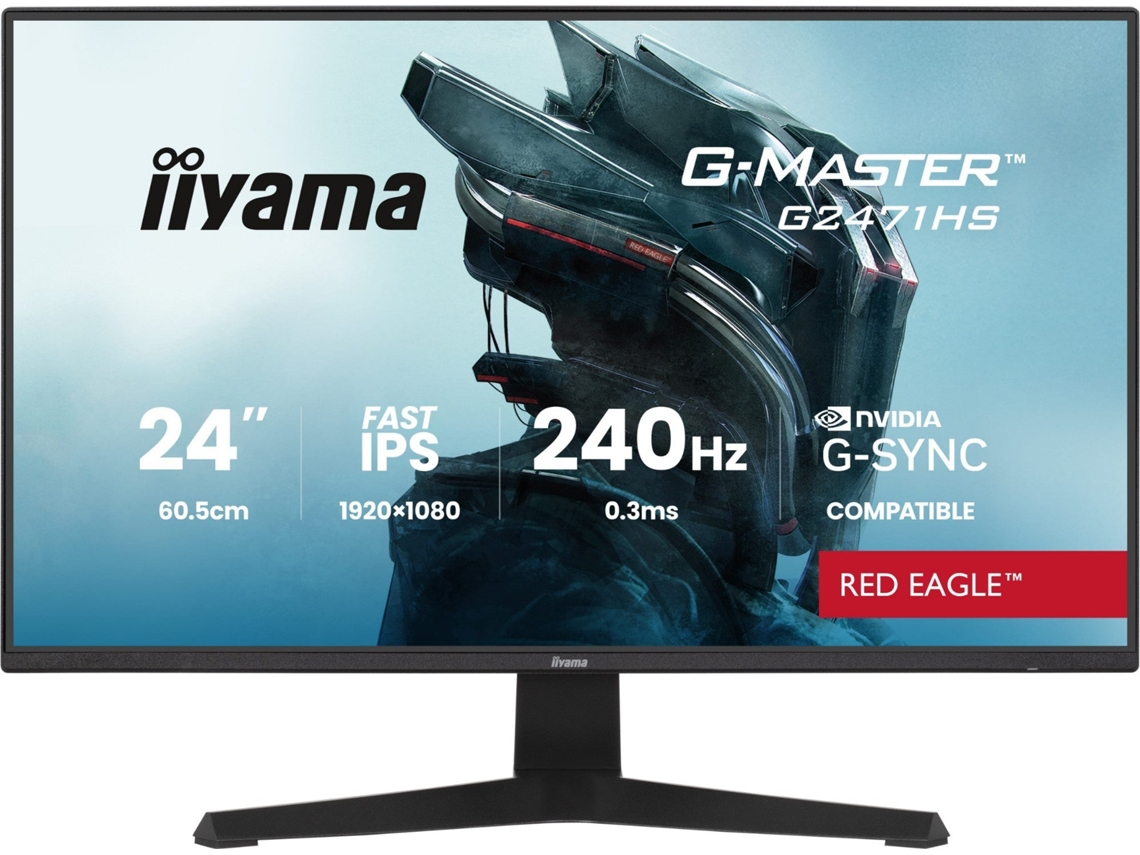 G master G2471hs b1 Red Eagle Gaming monitor 60.5 Cm , Schwarz (matt), Fullhd, Fast ips, Hdmi, Dp, G IIYAMA (23.8 Zoll)