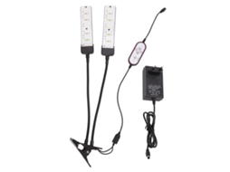 Lâmpada de Crescimento de Plantas de Doble Cabeça com Timer Clip On Espectro Completo para Cultivo Indoor | S/MARCA