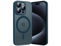 Capa Semitransparente Magsafe Para Iphone 16 Plus (azul Escuro)