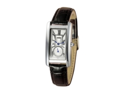 Relógio de Pulso Feminino de Quartzo Elegante com Pulseira de Couro Pu Retangular Branco Preto