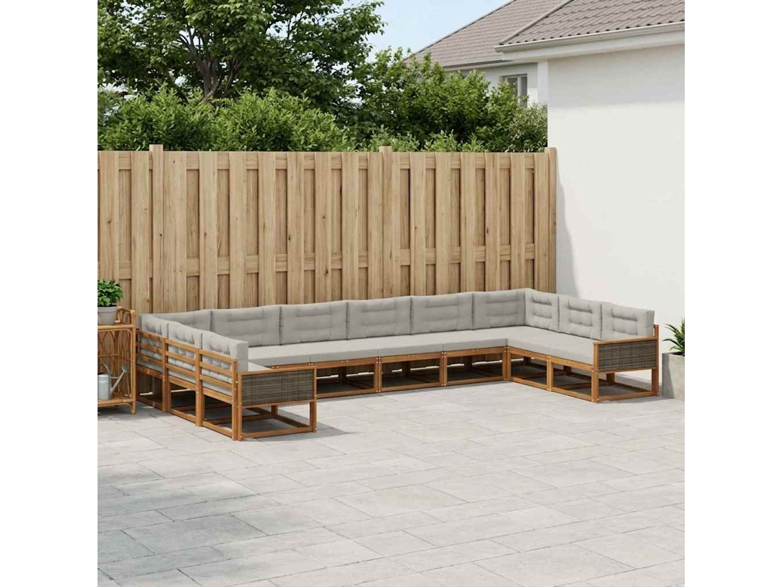 Vidaxl Conjunto De Sofás Para Exterior 10 Unid.
