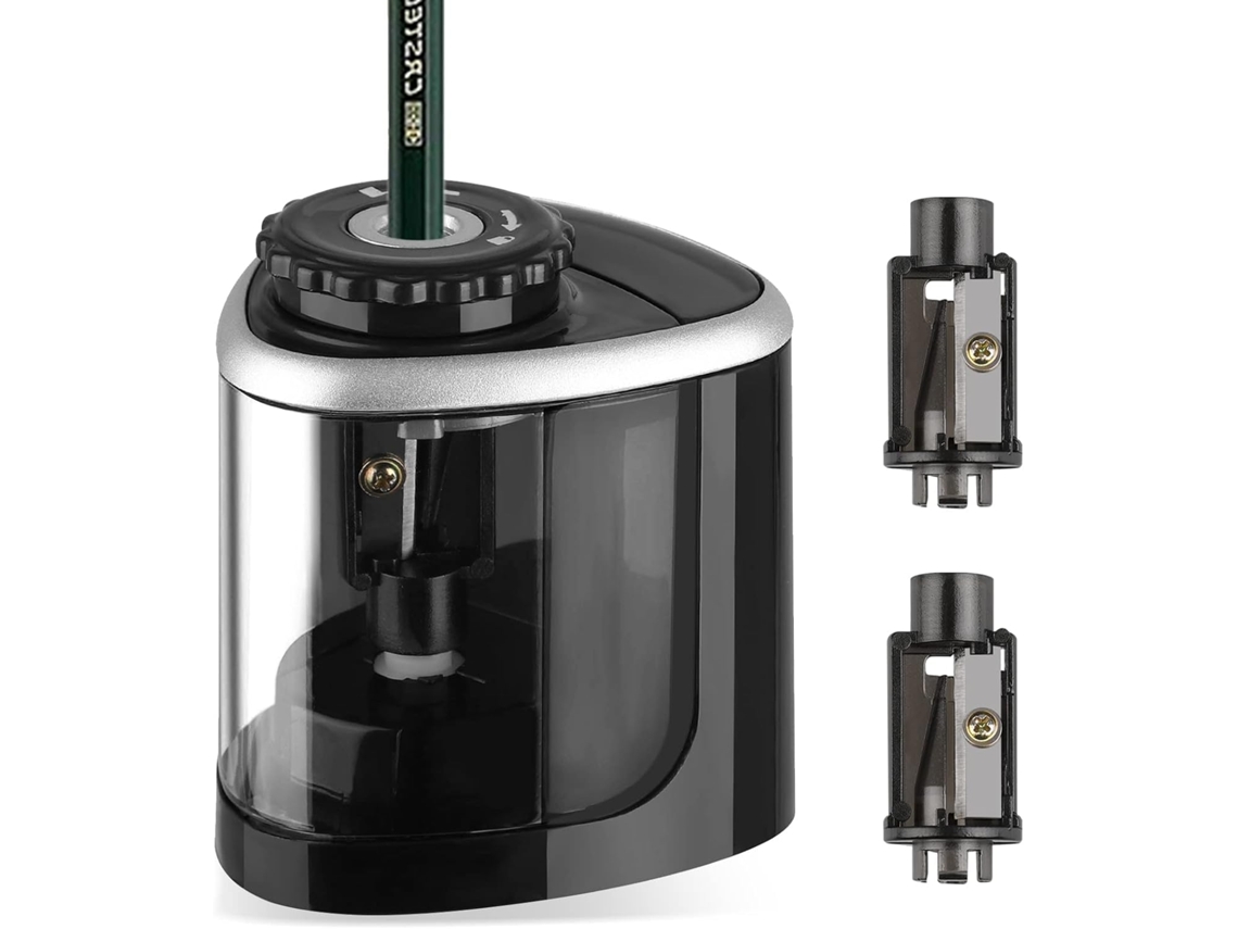 Apontador Elétrico, Apontador Automático Com Recipiente Para Casa, Escritório E Escola, Funciona Com Bateria Aquaforge