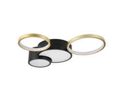 Candeeiro De Teto Alize, Metal, Preto, 9,5x60x60 Cm, Seven Design