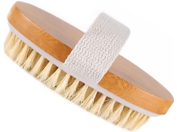 Escova De Banho Madeira Natural Com Cerdas Macias, Escova De Massagem Corporal Em Ppr, Acessório De Banho Esfoliante