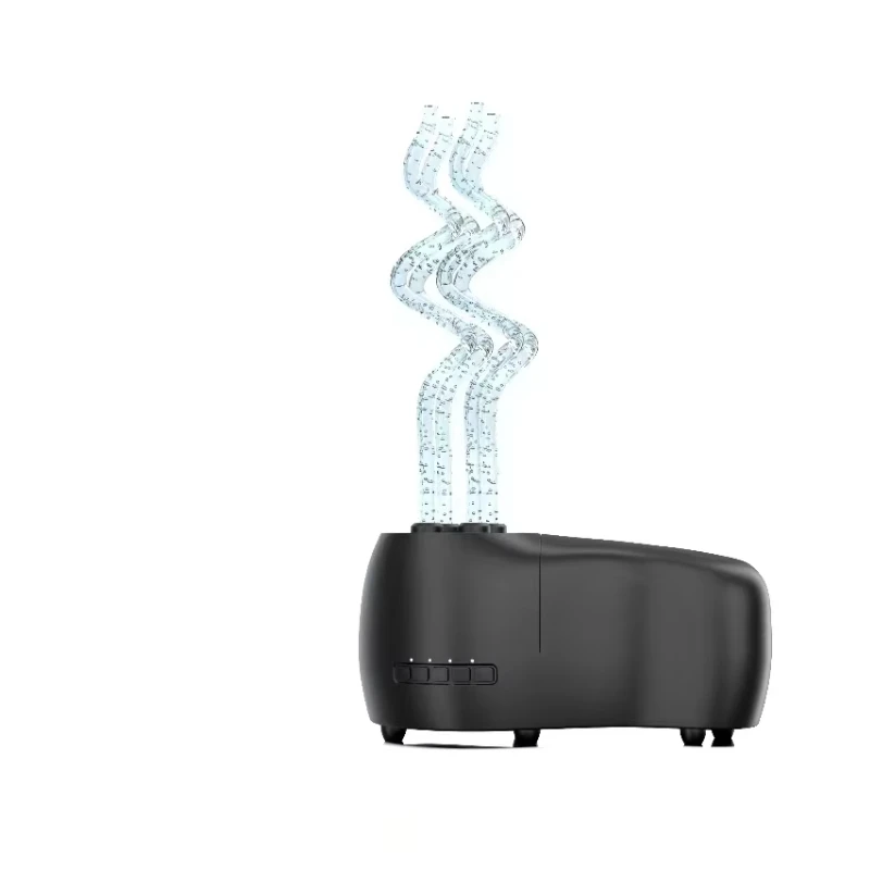 (preto) Difusor De Aromas Portátil De 300ml Com Chama E 7 Luzes Led