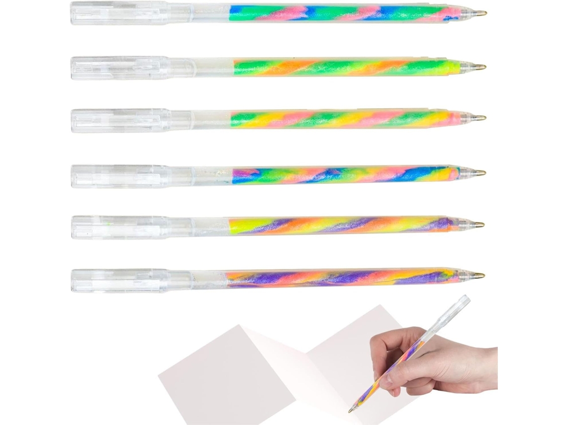 Canetas Em Gel Genéricas Conjunto De 6, 1,2 Mm Cada, Para Colorir Com