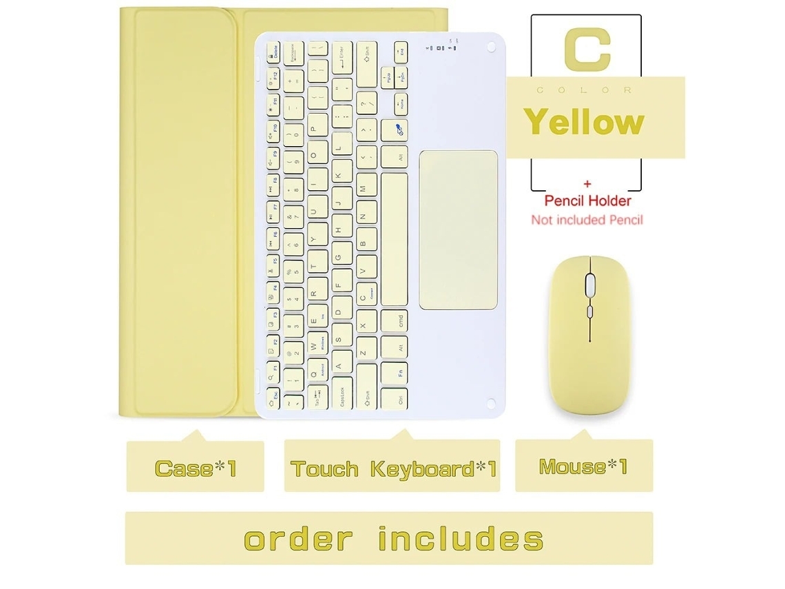 Capa Com Teclado Para Tablet Lurelia, Compatível Com I Pad Mini 6 De 8,3", Touchpad, Teclado Bluetooth, Rato 2.4g