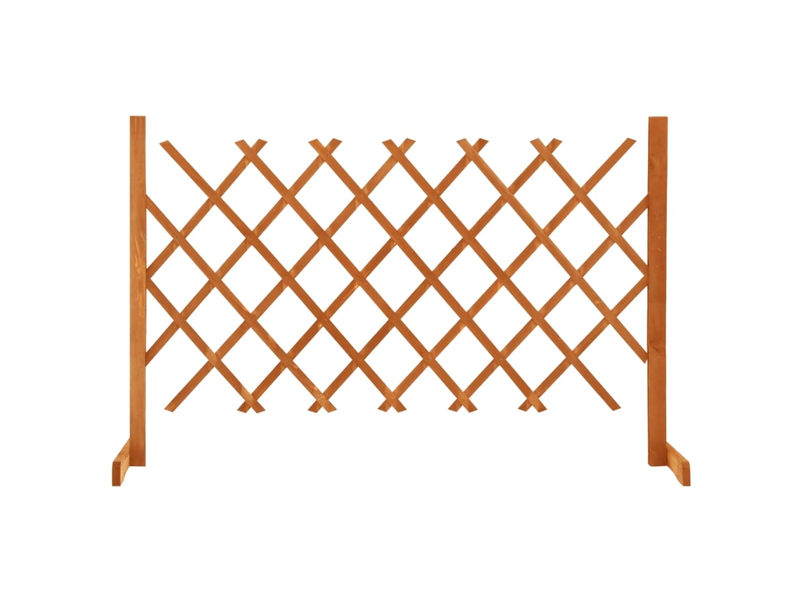 Vidaxl Vedação Em Treliça Para Jardim 120x90 Cm Abeto Maciço Laranja