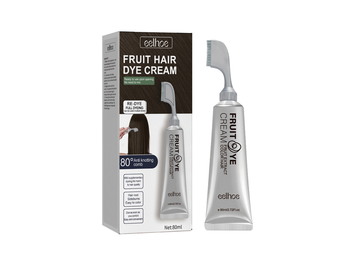 Creme de Tinta Vegetal para Cabelo Eelhoe, Natural e com Acabamento Suave LAXISCREED