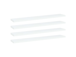 Vidaxl Prateleiras Para Estante 4 Pcs Derivados De Madeira Branco