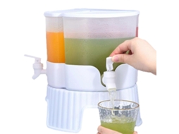 Dispensador De Bebidas Para Geladeira Com Rotação De 360°, Vedação À Prova De Derramamento E Grande Capacidade Para Suco E Água.