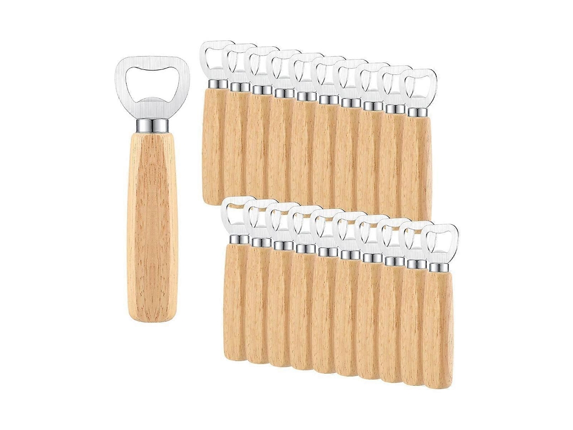 Conjunto De 20 Abridores Garrafa Em Aço Inoxidável, Madeira Para Cerveja, Sidra E Vinho.-aquaforge