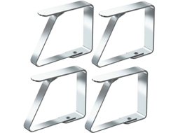 Conjunto Grande De 4 Clipes Para Toalhas De Mesa Em Aço Inoxidável Antiderrapantes Aquaforge (7 Cm X 4 Peças)