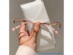 um Novo Par de Óculos Estilo Olho Gato para Mulheres, com Armação e Lentes Metal Premium . Resistente À Água STELASPLEN (estojo Não Incluído)