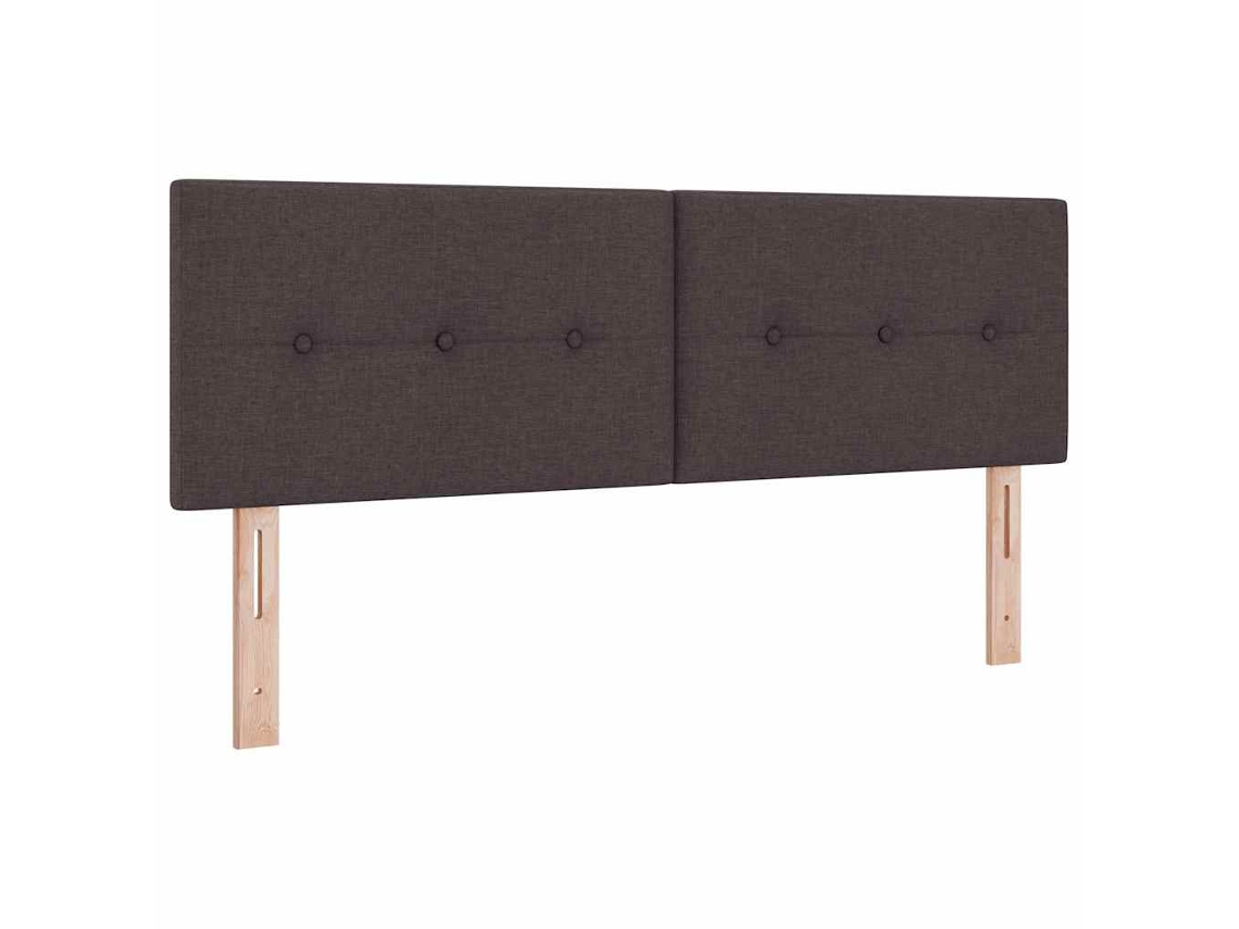 Cabeceira Ajustável em Altura Marrom Escuro 144 cm Tecido MAISON EXCLUSIVE