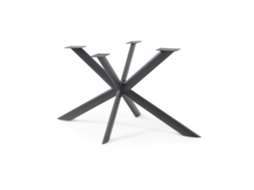 Estrutura de mesa oval Svallersun em aço, 140x78x72 cm, preta.