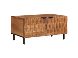 Vidaxl Mesa De Centro Castanho 80 X 50 X 40 Cm Madeira De Manga Maciça