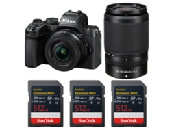 Z50 Ii + 16 50mm + 50 250mm + 3 Sandisk 512gb Extreme Pro Uhs ii Sdxc + Ebook “20 Dicas para Fotos Que Impressionam” NIKON