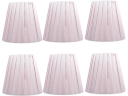 Conjunto de 6 Cúpulas de Tecido em Estilo Nórdico para Luminárias de Teto e Parede, Rosa Nude, Multiuso. SFUSHOS