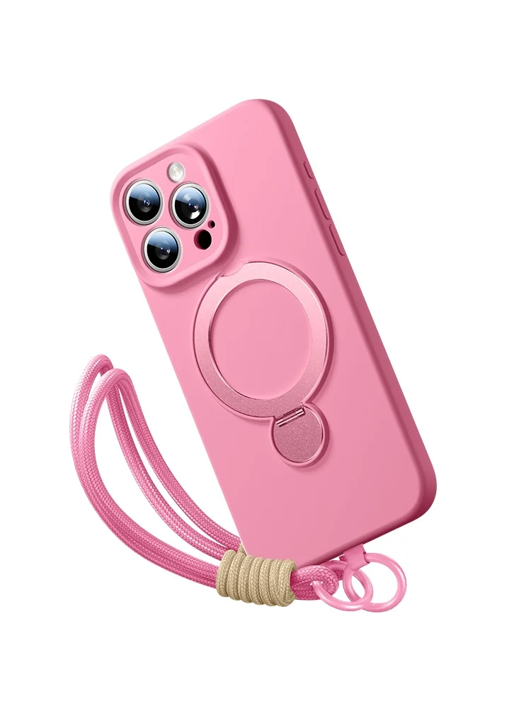 (iphone 16 Borgonha) Capa Magnética Magsafe Para Celular Com Suporte Para Líquidos E Rotação De 360°