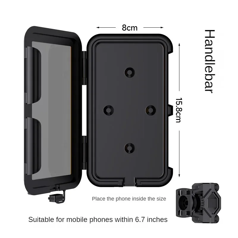 Suporte Para Celular De Motocicleta Com Capa À Prova Dágua Para Guidão, Ideal Para Scooters E Motocicletas. Aquaforge