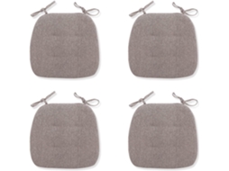 Conjunto De 4 Almofadas Para Assento Cadeira, Antiderrapantes Com Amarras, Macias E Acolchoadas, Ideais Para Jardim