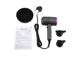 Laxiscreed Secador De Cabelo Doméstico Com Íons Negativos, Função Quente E Fria, Silencioso E Eficaz