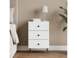 Vidaxl Armário De Cabeceira Com Gaveta Branco 43 X 41 X 66,5 Cm