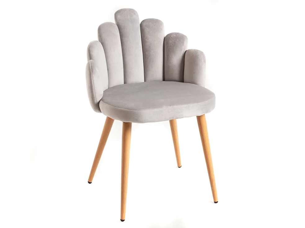 Cadeira Hand Veludo - Cinza