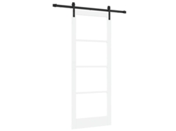 Conjunto 1 Porta Deslizante Vidaxl Branco Madeira De Pinho Maciça (83 X 211 Cm)