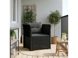 Vidaxl Poltrona 1 Lugar Com Almofadas Look Rattan Pp Antracite