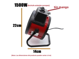 Aquecedor Elétrico Portátil MDUG, 1500W, com ventilador e termostato