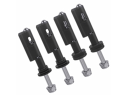 Conjunto de 4 pinos de fixação seguros para prancha de tração Maxtrax Mkii, em aço inoxidável, antifurto e com trava.
