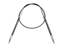 Karbonz Agulhas Circulares Fixas Preto E Prata 40 Cm X 3,75 Mm Kp41147 Knitpro